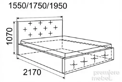 Кровать 1600х2000 с подъемным механизмом - 16644