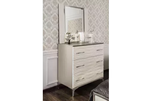 Комод Gravita 3 ящика белый глянец