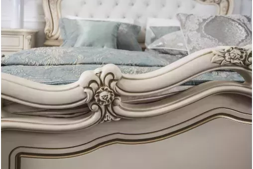 Кровать Мона Лиза 180х200 см с мягким изголовьем крем