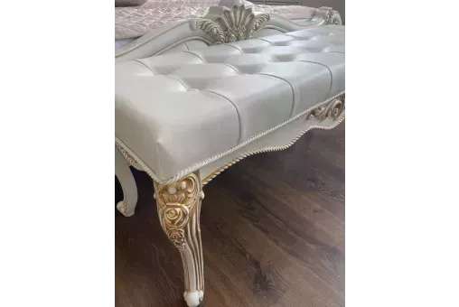 Банкетка Натали белый глянец