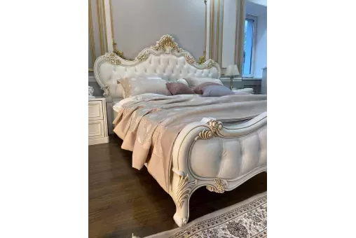 Кровать Натали 160х200 см белый глянец