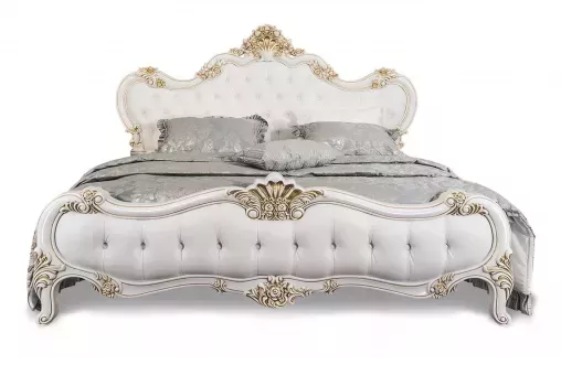 Кровать Натали 160х200 см белый глянец