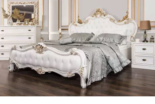 Кровать Натали 160х200 см белый глянец