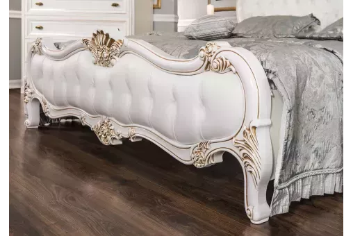 Кровать Натали 160х200 см белый глянец