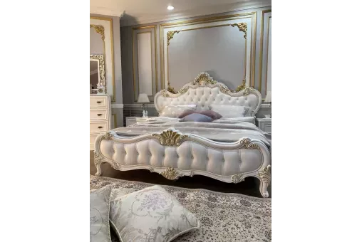 Кровать Натали 160х200 см белый глянец