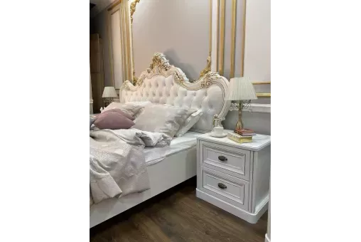 Кровать Натали 160х200 см белый глянец