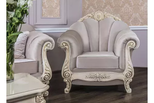 Кресло Марселла крем глянец