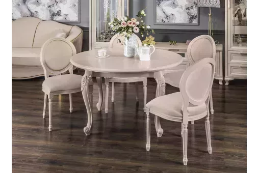 Стол Мокко круглый бежевый