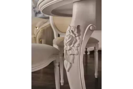 Стол Мокко круглый бежевый