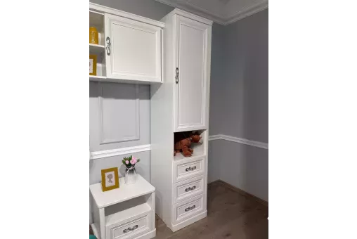 Спальня детская Мишель белый матовый