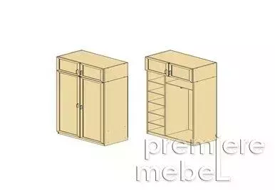 ЯСО.05.20 Шкаф для одежды и белья с 2 зеркалами