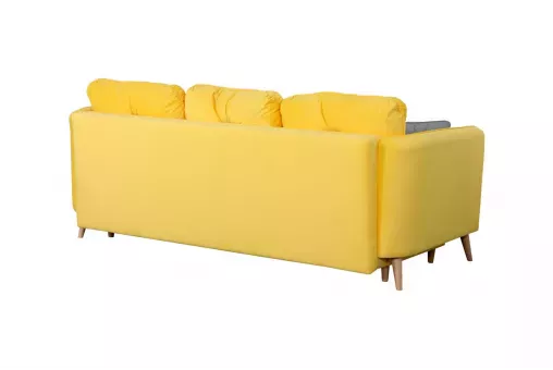 Прямой диван-кровать Альба Yellow