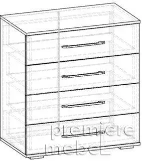 Комод с 4 ящиками К 1.0.4