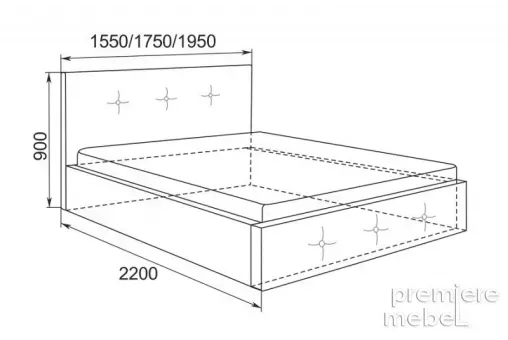 Кровать 1400х2000 с подъемным механизмом - 16649