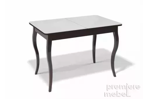 Стол обеденный 1100C венге / стекло белое глянец