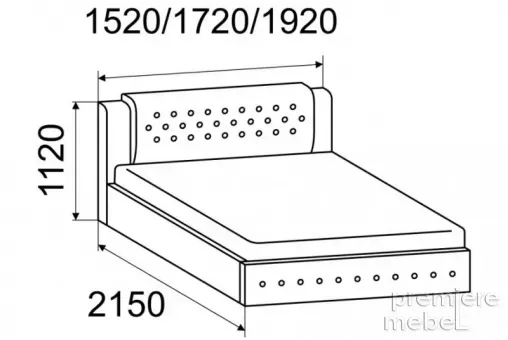 Кровать 1600х2000 без подъемного механизма - 16664