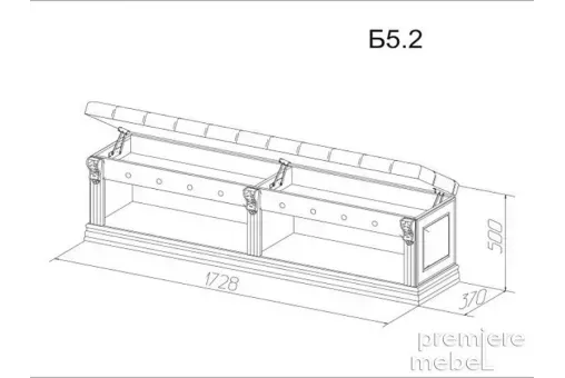 Банкетка Благо Б 5.2 к модулю Б 5.10-3 (разные цвета)