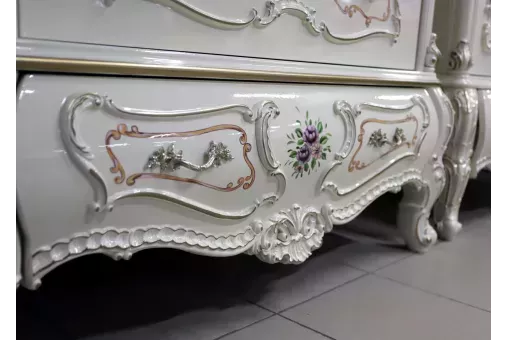 Детский спальный гарнитур «Шанель», цвет крем / сирень