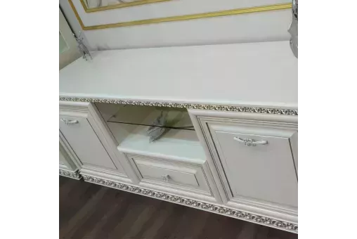Тумба ТВ Берта белый жемчуг