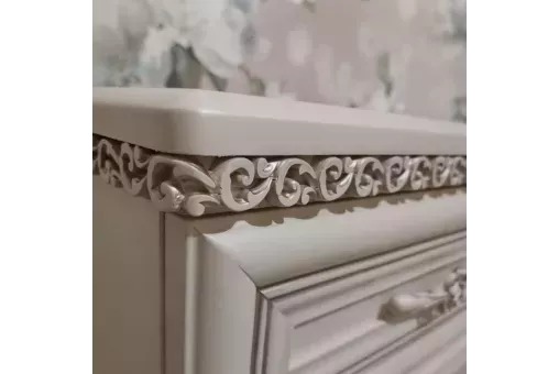 Тумба прикроватная Берта белый жемчуг правая