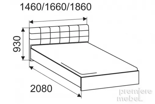 Кровать 1400х2000 с подъемным механизмом - 16670