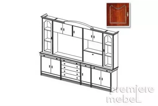 Стенка с модулем ТВ для плазменной панели №75 ВЕНА