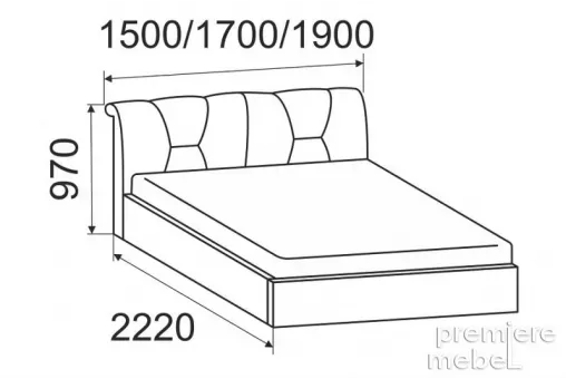 Кровать 1400х2000 с подъемным механизмом - 16677
