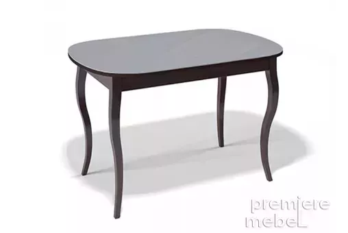 Стол обеденный 1300C венге / стекло серое глянец