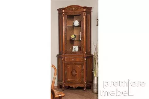 Буфет с витриной угловой (орех)