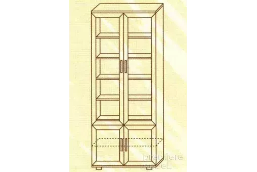 Шкаф №108 для книг (М-Сервис)