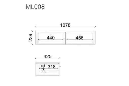 Консоль подвесная  ML008  /  008