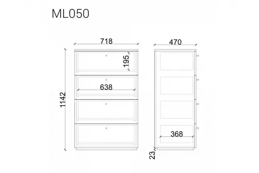 Высокий комод ML050  /  011