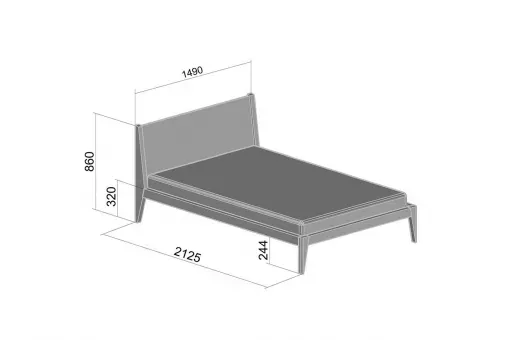 Кровать Fly 140х200  /  459