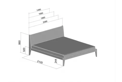 Кровать Fly 140х200  /  460