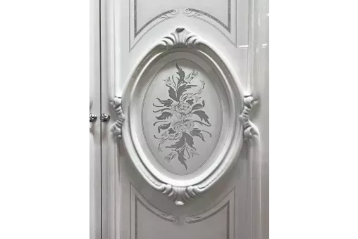 Спальня РОЗА белоснежный / серебро